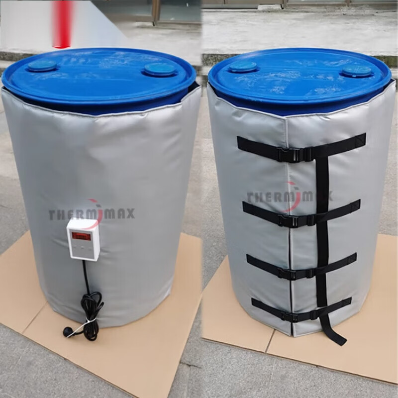 YHGFEE oil barrel heating blanket, industrial electric heating blanket, gas tank heating belt, ton barrel heating package heating sleeve spot direct sale ton barrel full package with lid and digital display temperature control 4400
