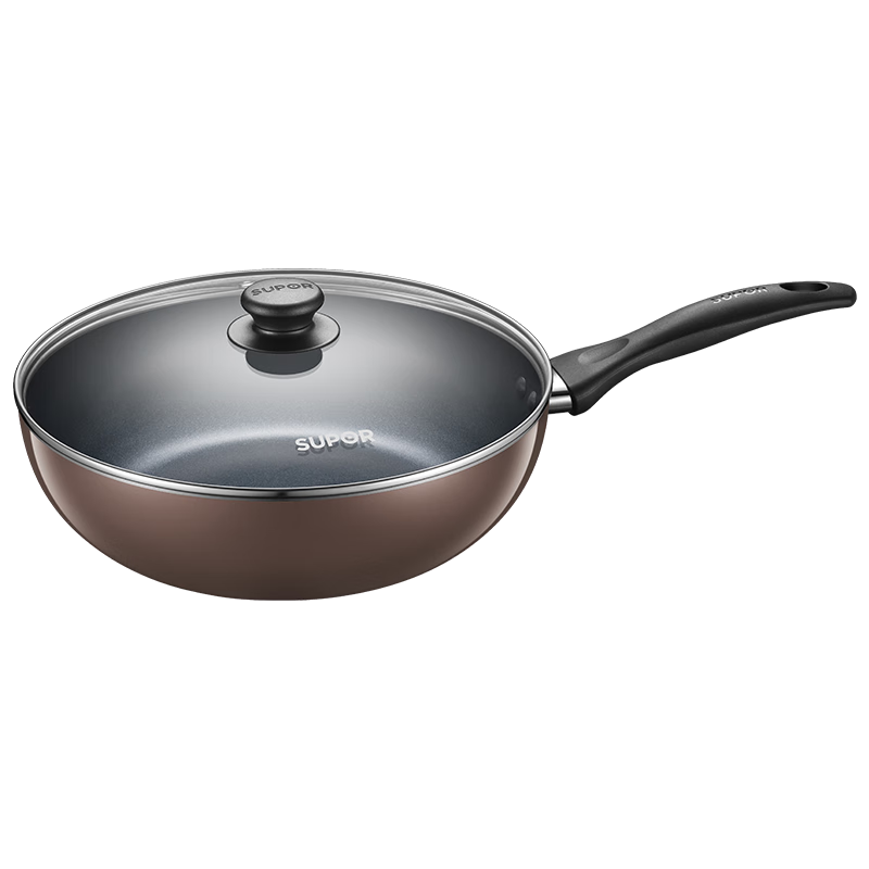 SUPOR wok, easy-to-clean non-stick wok, less oily smoke 28cm open flame gas wok EJ28RP16