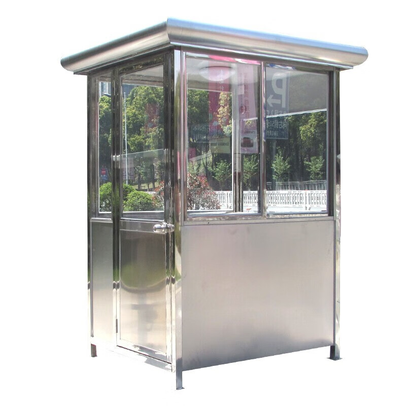 KINKOCCL stainless steel guard booth, security booth, property booth, toll booth, security booth, length 1.2*width 1.5*height 2.4m customized model