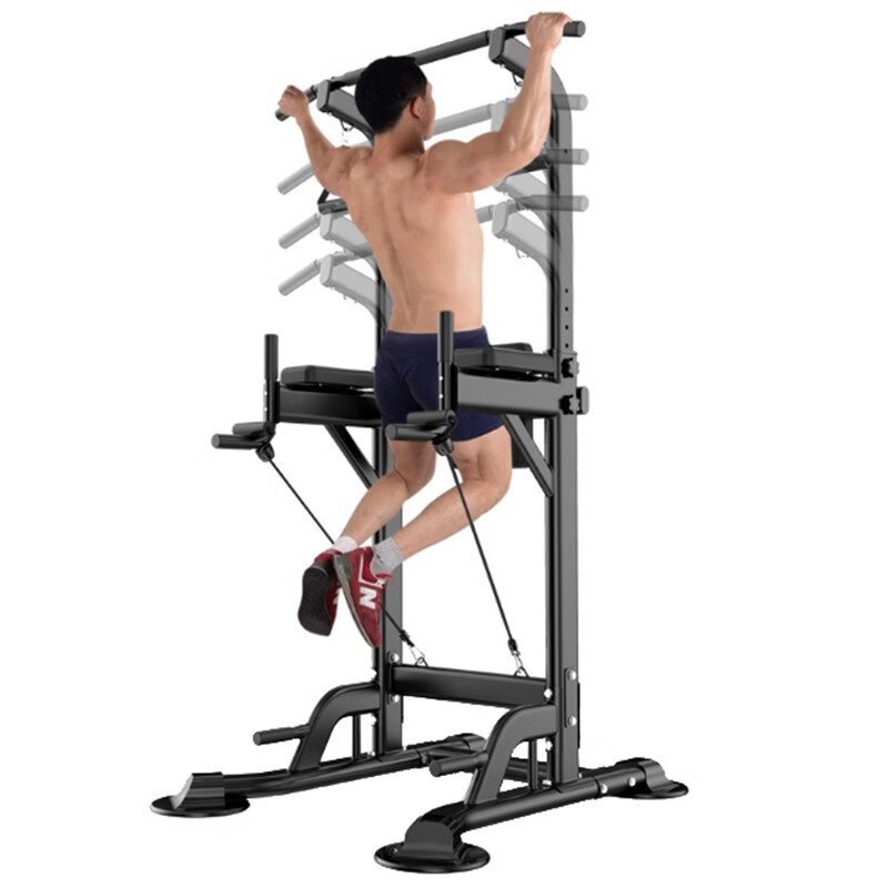 ZHENG XIN horizontal bar pull-up device home sports fitness training equipment indoor single and parallel bars adult adjustable horizontal bar 045 multi-function model - black