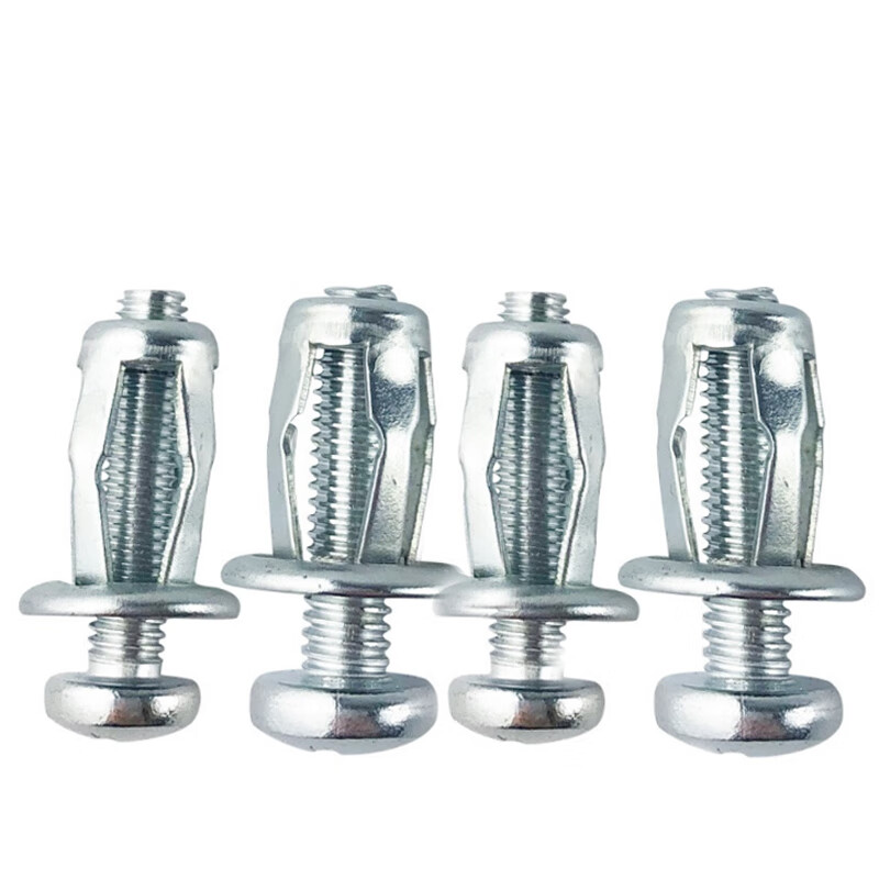 Deqi petal expansion nut lantern nut hollow iron plastic iron plate screw 5*25mm (pack of 10)