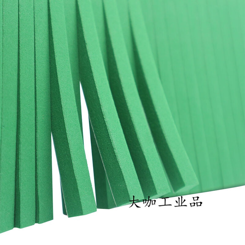 60 degree knife elastic pad green sponge rubber indentation strip automatic die cutting machine knife mold sponge pad R50 elastic high elastic 50 degree T50 thick 9mm wide 10mm single wave