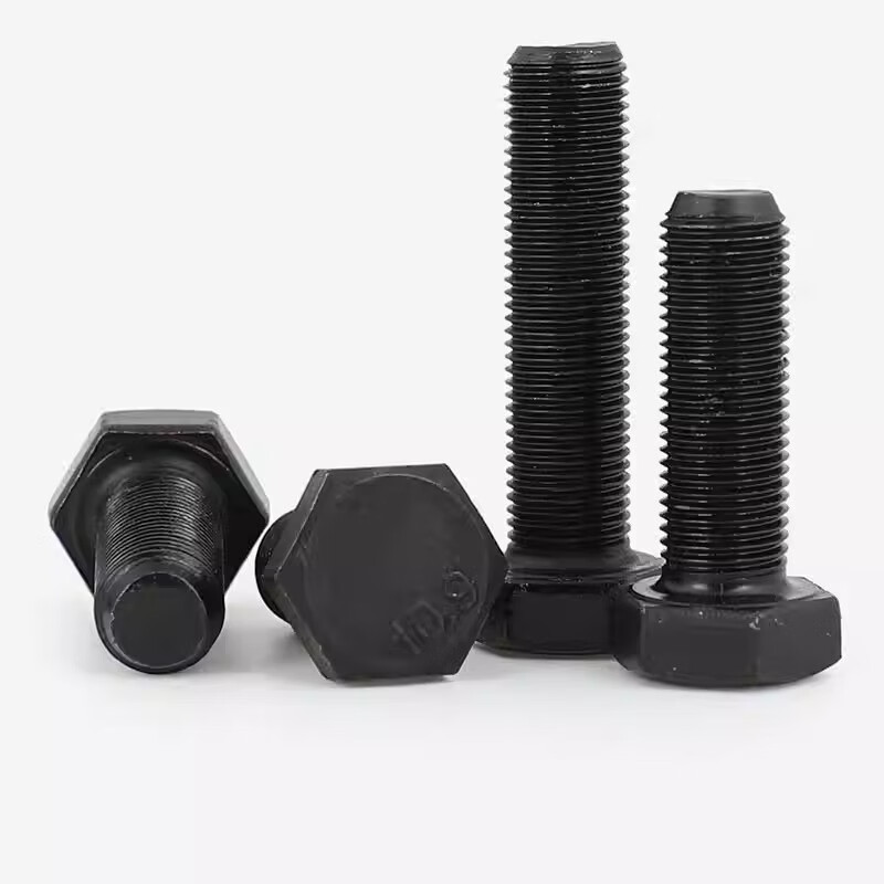 Bingneng black 10.9 grade high-strength fine-thread external hexagonal screw screw fine-thread fine buckle bolt filament screw M16-M20 M16*1.5*55 full thread 5 pieces