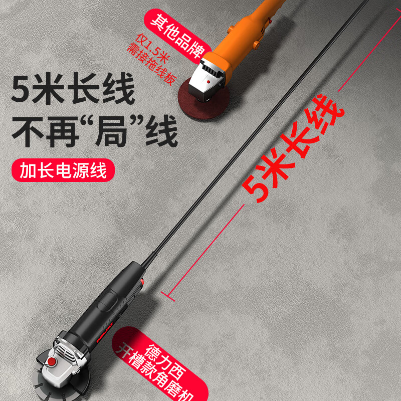 DELIXI angle grinder multi-function grinder polisher hand grinder polisher high power cutting industrial model-package