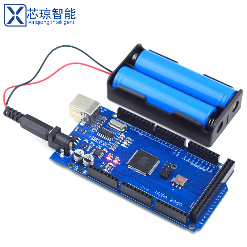 Robot battery suitable for Arduino UNO R3 motherboard mobile power supply rechargeable 7.4V dual slot 18650 charger