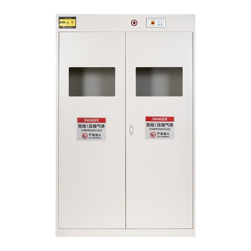 JINGDUN gas cylinder cabinet explosion-proof cabinet laboratory factory compressed gas storage safety cabinet gray and white three-bottle cabinet