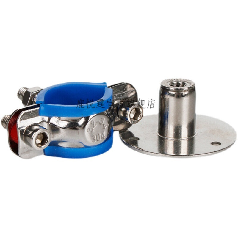 Lu Yueting 304 stainless steel fixed buckle hoop adjustable 30MM-50MM pipe bracket steel pipe clamp pipe clamp pipe hoop 25-27/adjustable 30-50MM with pad