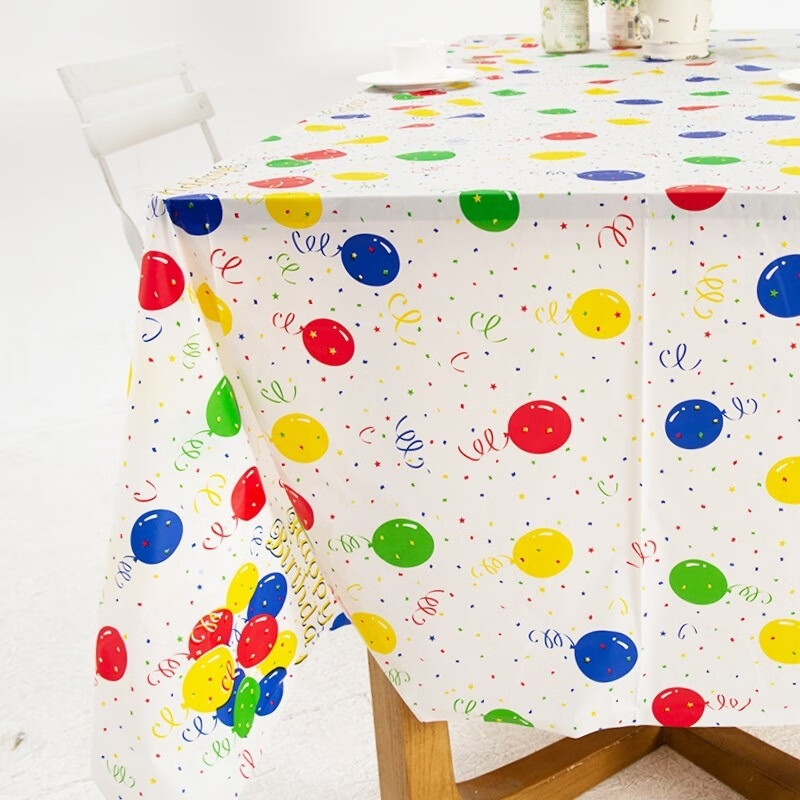 Monkey Dafu disposable tablecloth plastic PEVA printed birthday party Christmas tablecloth thickened plastic rectangular Christmas elk tablecloth