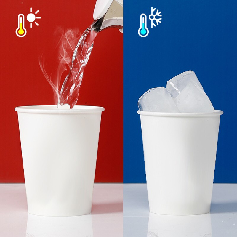 Tianping Zhaohui paper cup disposable cup thickened type 250ml*100 pieces office business home water cup