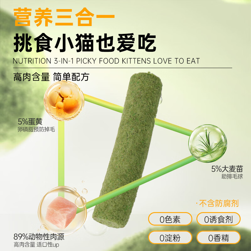 Tank Xiaoxi Cat Grass Stick Freeze-dried Snacks Feathered Chicken Breast Conditioning Gastrointestinal Natural 0 Added Cat Special 70g/pack