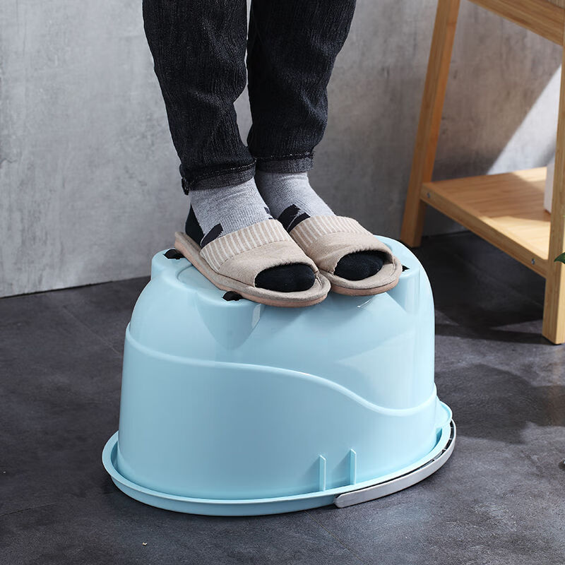 Plastic old-fashioned mop bucket rotating wringing water single bucket manual squeezing bucket hand-pressed mop bucket mop bucket ordinary green (one bucket and one wringer)