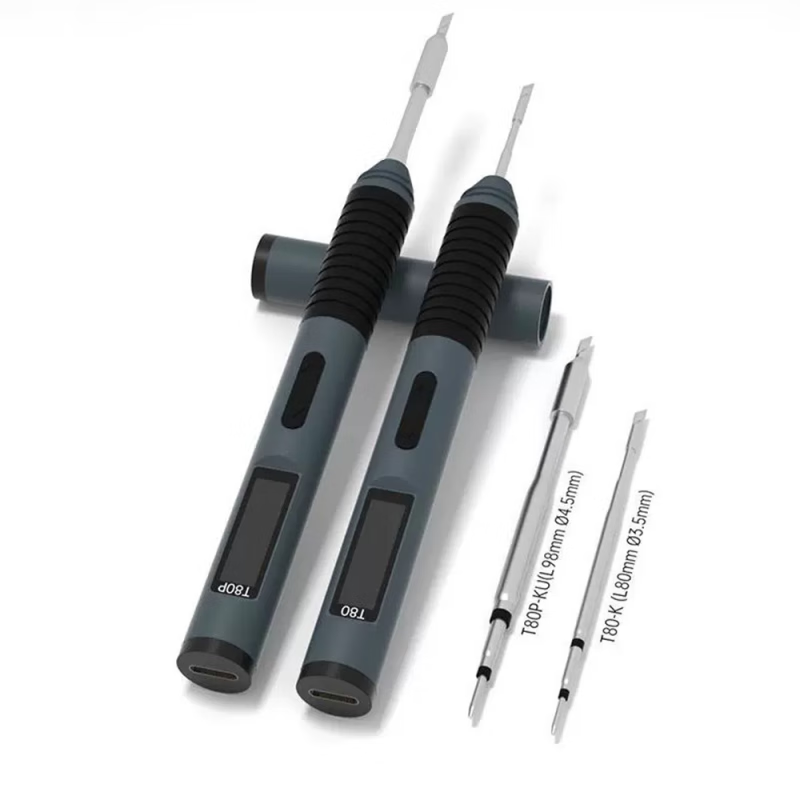Atomic T80 smart small household adjustable temperature electric soldering iron portable constant temperature soldering station soldering pen C245210 T80 standard version (host + ku head + usb cable + soldering iron holder)