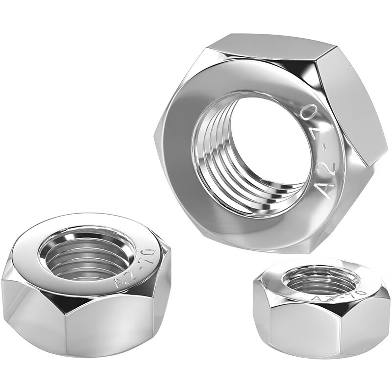 Tianzhuo Hardware 304 stainless steel American inch nut collection UNF fine thread hexagonal nut inch inch fine thread nut 1/4-1/2 1-1/4-7 teeth 1 American made