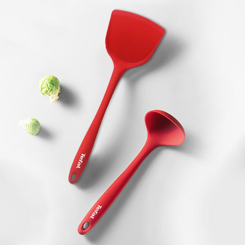 Tefal silicone spatula, non-stick wok, frying pan, frying pan, special cooking spatula, safe, high temperature resistance, comfortable to hold