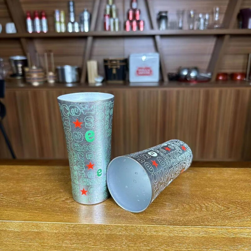 Chaosihui 360ml internet celebrity beer cup color changing cup low temperature cold color changing water cup cold gradient aluminum cup 1ml color changing beer cup