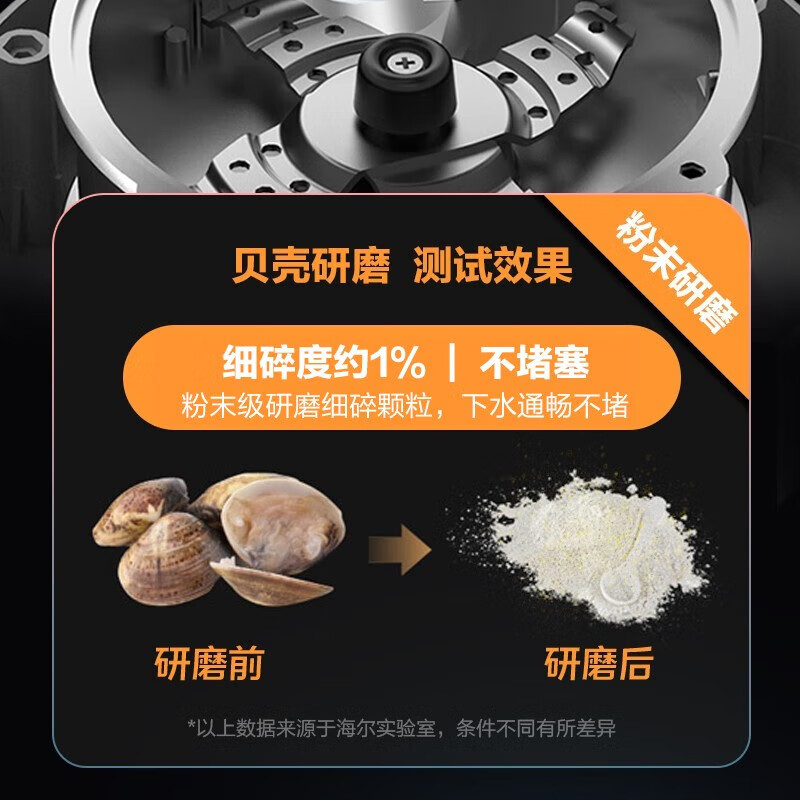 Haier home kitchen food waste disposer automatic water inlet sound insulation noise reduction food waste mixing and grinding machine high model LD600-S1 600W smart sensor