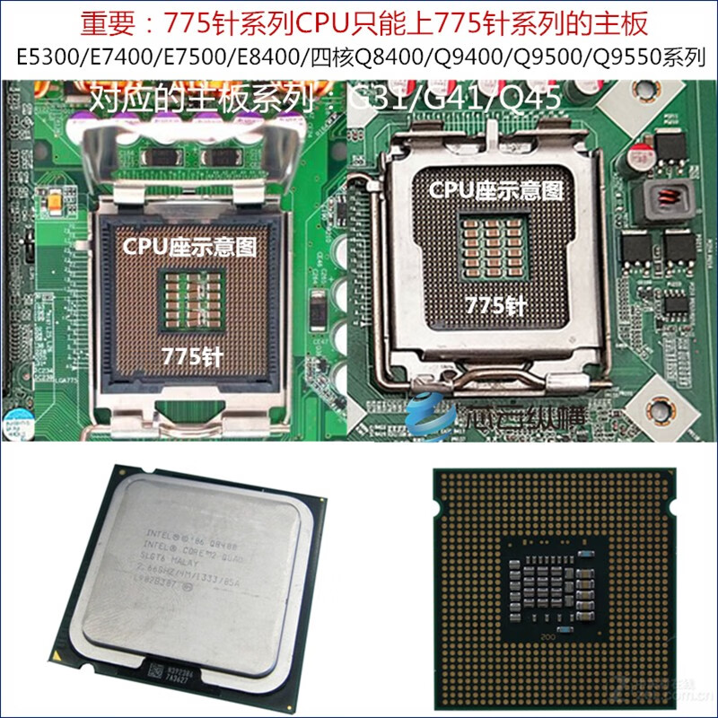 Intel Core 2400/3470/4570 series second-hand CPU desktop dual-core quad-core i3 i5 i7CPU Intel Core 2 Quad Q8400/9 new