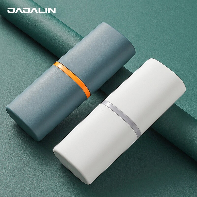 JAJALIN Mouthwash Cup Simple Tooth Tank Wash Cup Travel Set Men's and Women's Toothbrush Box Children's Blue