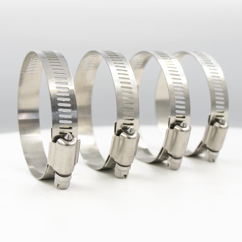 Jinguluo 304 stainless steel American clamp, hose clamp, water pipe clamp, gas pipe buckle fixed pipe clamp 14-27 (10 pieces)