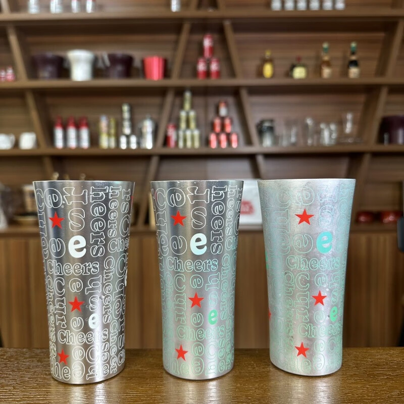 Chaosihui 360ml internet celebrity beer cup color changing cup low temperature cold color changing water cup cold gradient aluminum cup 1ml color changing beer cup