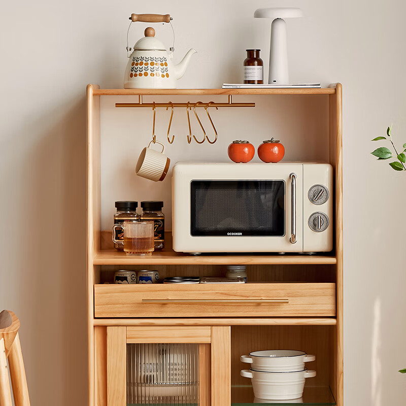 Xihao (XIHAO) sideboard solid wood tea cabinet dining table cabinet wall cabinet living room storage cabinet wall cabinet storage cabinet home wine cabinet solid wood color 70cm shipped ready-delivered to home