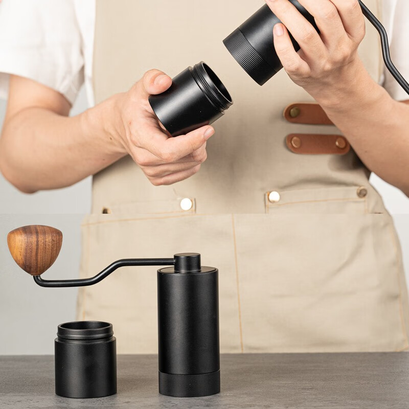 Yeweika Y1 Ghost Knife double bearing hand grinder titanium stainless steel grinder full alloy body hand coffee grinder Ghost Knife SE (five-star stainless steel grinding core)