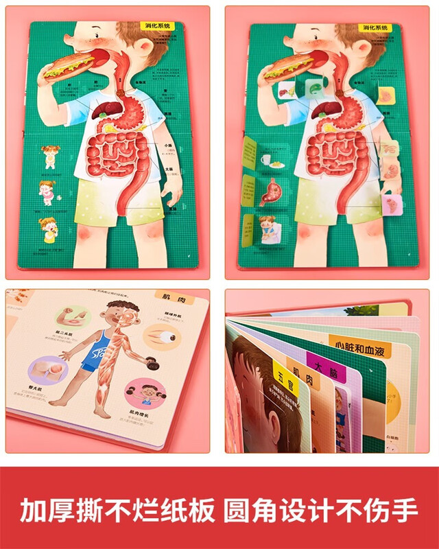 Reveal My Body Flip Book Genuine Book Children's 3D Three-dimensional Book Children's Picture Book Genuine 3-6-9-12 Years Old Children Early Education Human Body Popular Science Encyclopedia Flip Children's Book Revealing Body Early Education Sex Enlightenment Children's Education Encyclopedia Baby Cannot Tear Children's Picture Book Elementary School Students Must-Read Popular Science Encyclopedia Extracurricular Reading Books