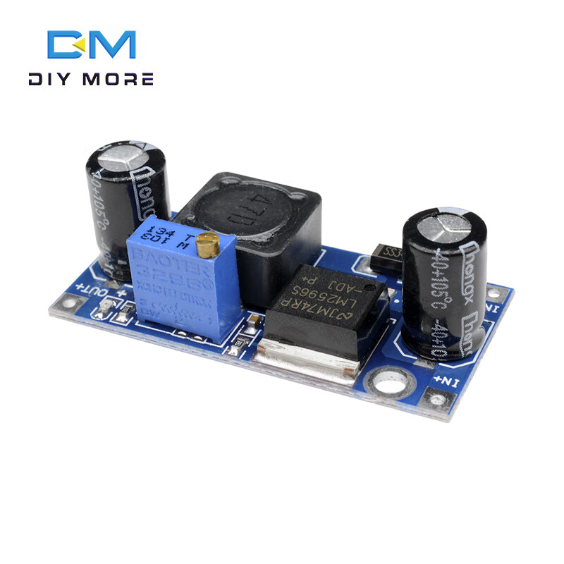 LM2596S 3A adjustable step-down module DC-DC step-down regulated power supply module 3.2-35V to 1.25-30V 3A LM2596S 3.2-35V to 1.25-3