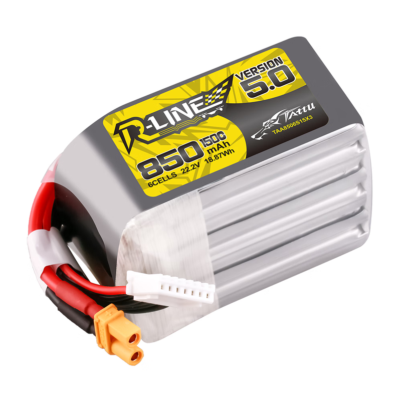 Grignard BRIC R-line 5.0 850mAh 150C 6S 22.2V XT30 plug FPV battery for time travel machine