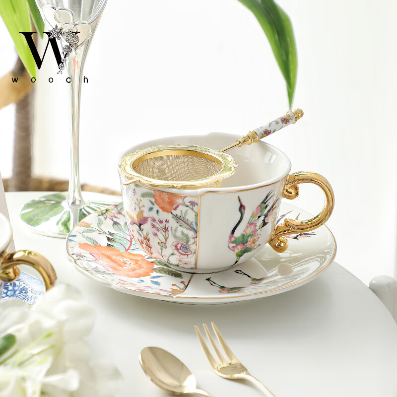 WOOCH high-end light luxury coffee cup and saucer wedding gift wedding box set couple coffee cup water cup housewarming souvenir