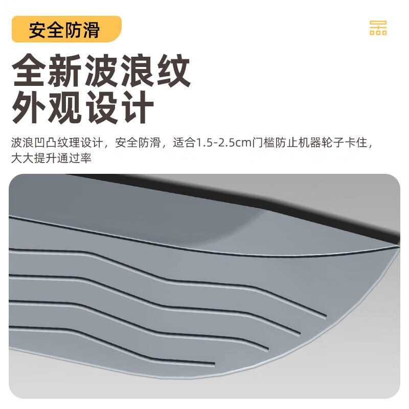 Fenlang suitable for Ecovacs Xiaomi Stone Cloud Whale Chasing Sweeping Robot Accessories Obstacle Crossing Threshold Strip Mat Step Climbing Incline Mat Gray 2.0*78
