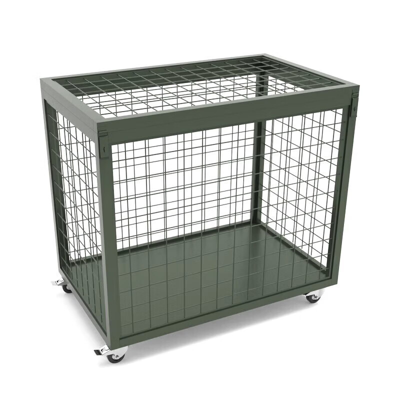 Jingsheng Fengbo military green removable mesh cage heavy material transport box wheeled pallet storage metal mesh cage removable with handle 1800*1000*1400mm