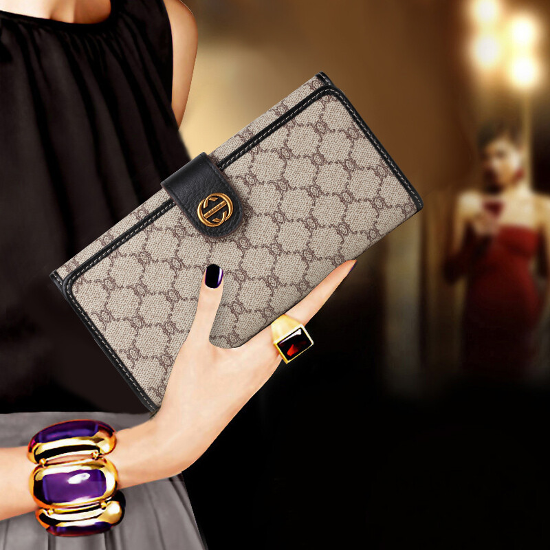 Sephoron 2026 Korean version of the new long hand wallet with multiple card slots for mobile phones, first-layer cowhide wallet, simple and stylish, black DC5A561405