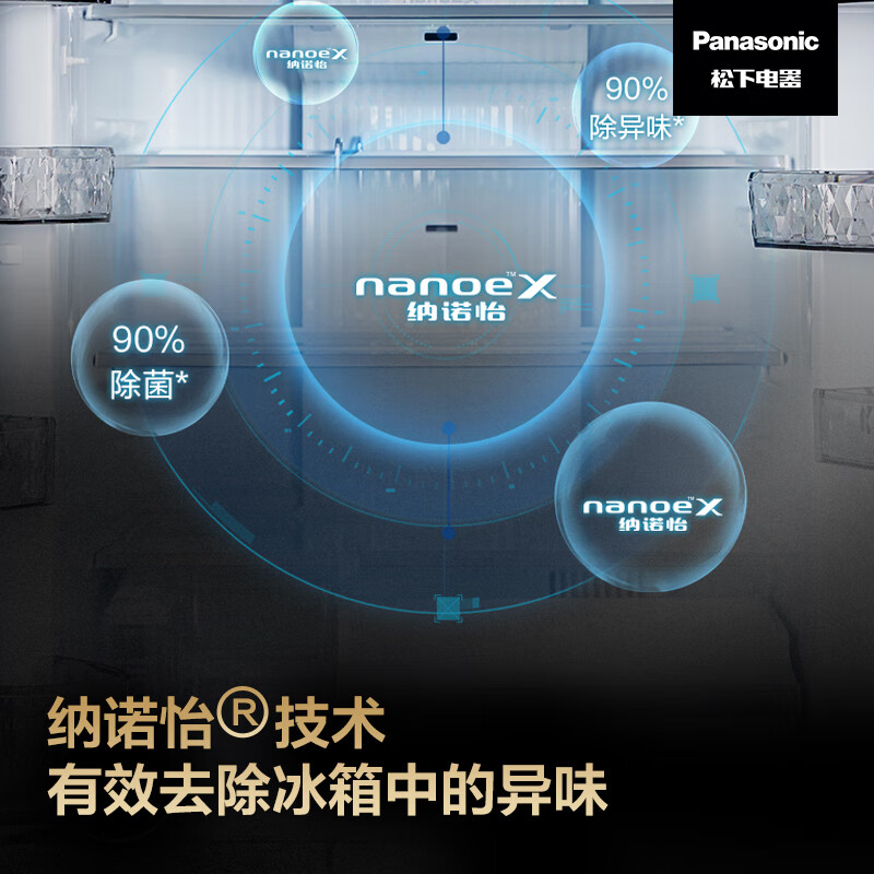 Panasonic NR-F543TXE-S/M/EF53TPD-K automatic ice-making multi-door refrigerator Nanoyi 528L official flag tail goods NR-F543TXE-M black mirror 528 liters new