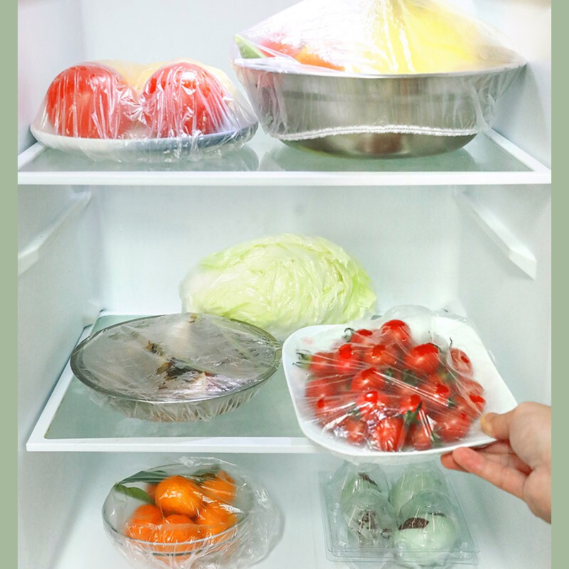 Jingju disposable fresh-keeping bag cover leftover food bowl cover elastic mouth food-grade plastic wrap cover cover household 100-pack fresh-keeping bag