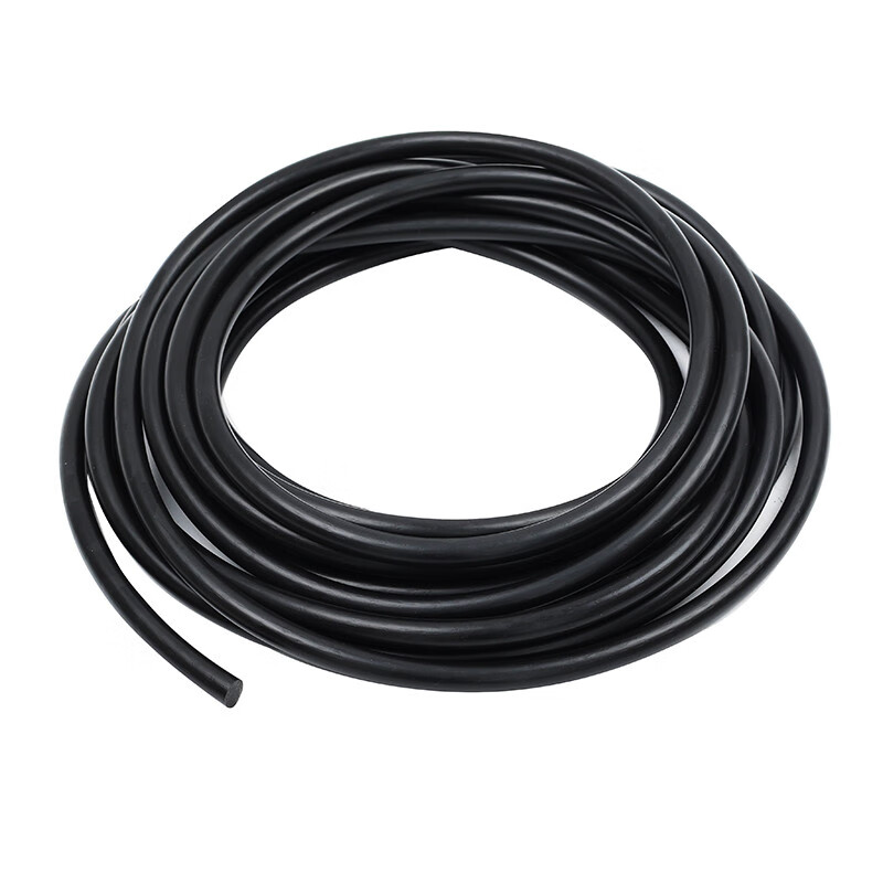 Solid rubber round strip, black caulking cylindrical strip, nitrile oil corrosion resistance, shock absorption, NBR sealing O-shaped strip rubber rope, diameter 2 mm (20 meters price, good quality)