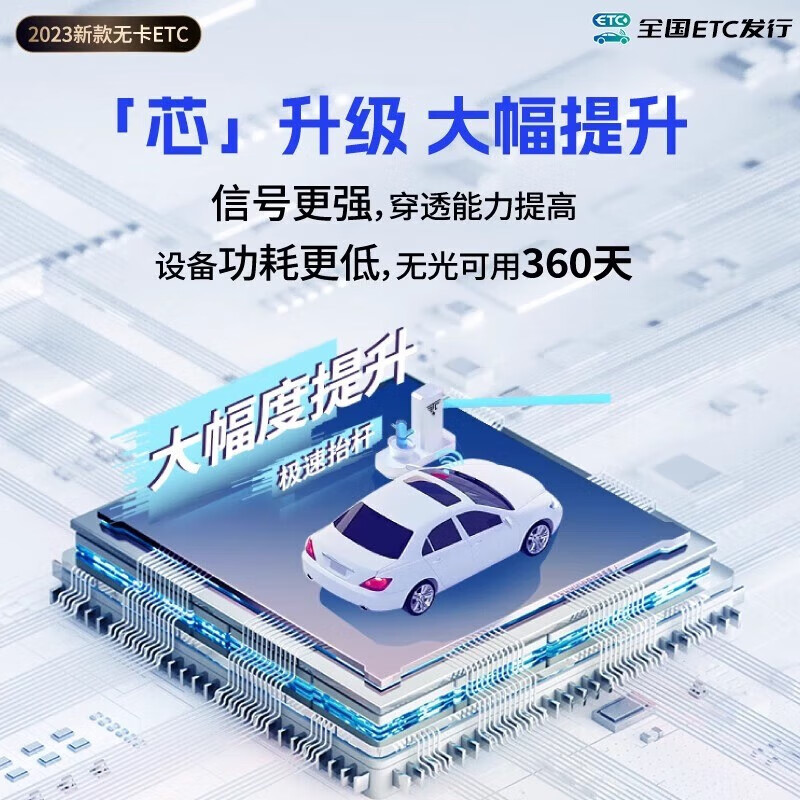 Qianbaitu etc. WeChat deduction Hidden ETC card-less equipment for national high-speed pass installation-free glass solar energy Basic version - small car card-less WeChat deduction