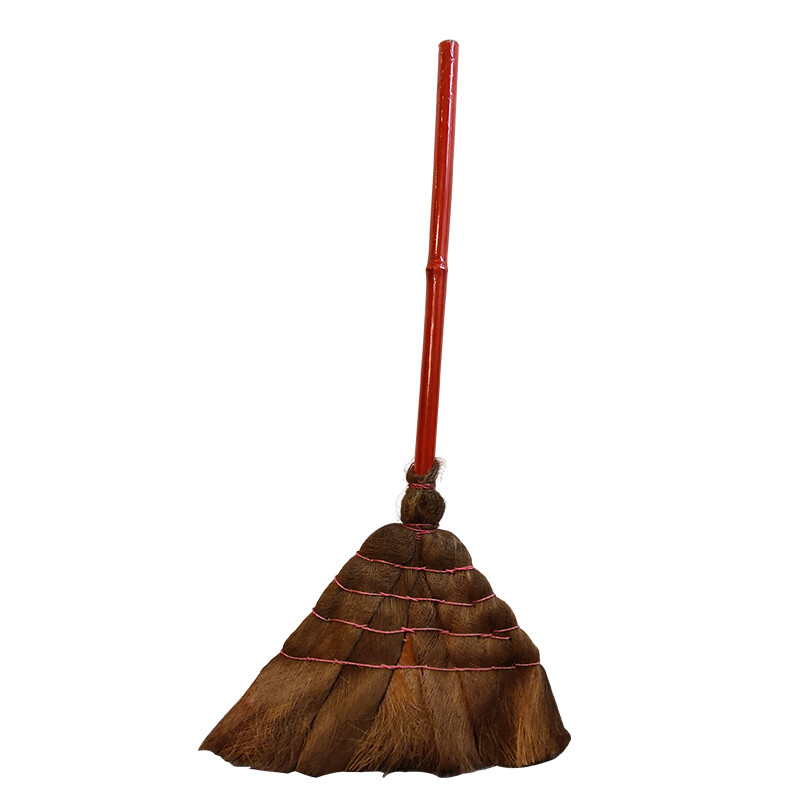 Kelibang Brown Broom Wooden Handle Brown Bark Broom Brown Hair Broom KB1131 Wooden Handle