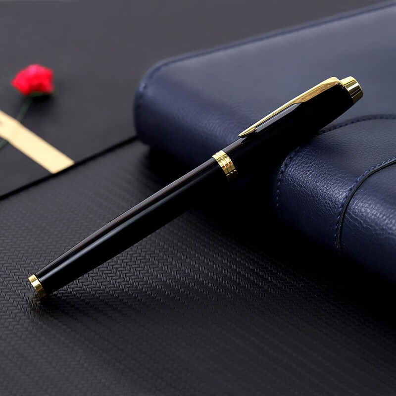 PARKER Mid-Autumn Festival Gift Ball Ball Pen Gel Pen High-end Business Gift Customized Engraving Birthday Gift for Men and Women Gift Stationery Signature Pen Calligraphy Pen Landing Gift Souvenir Parker IM Liya Black Gold Clip Ball Ball Pen + Dark Gray Refill Gift Box-Jingdong Warehouse