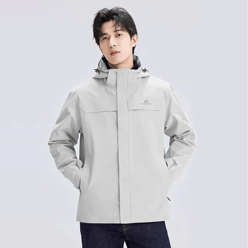 Trailblazer Lin Gengxin's Suzaku Jacket Men's Three-in-One Fleece Hard Shell Jacket Outdoor Mountaineering Wear Waterproof Jacket Black | Fleece Two-piece Set XL