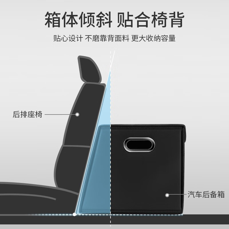 Wuji Chery Tiggo 8/Arrizo 5/QQ ice cream special car trunk storage box storage box car interior decoration exclusive for all Chery series - black small size - thickened wooden board