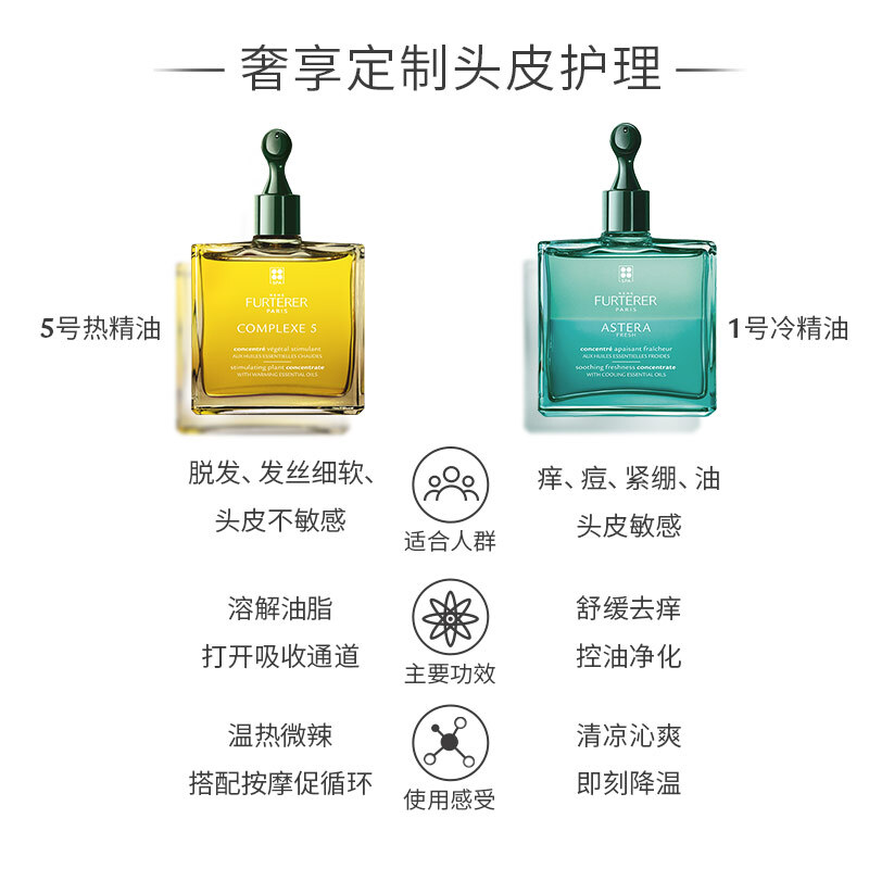 RENE FURTERER No. 5 Scalp Vitality Oil 50ml Conditions hair follicles for deep cleaning, dissolves oil and revitalizes scalp essential oil