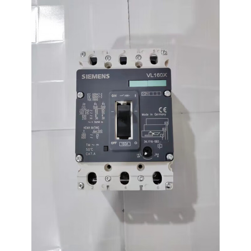 Siemens (SIEMENS) 3VL160X air switch molded case circuit breaker 100A160A3P air switch 3VL1 3P 400A