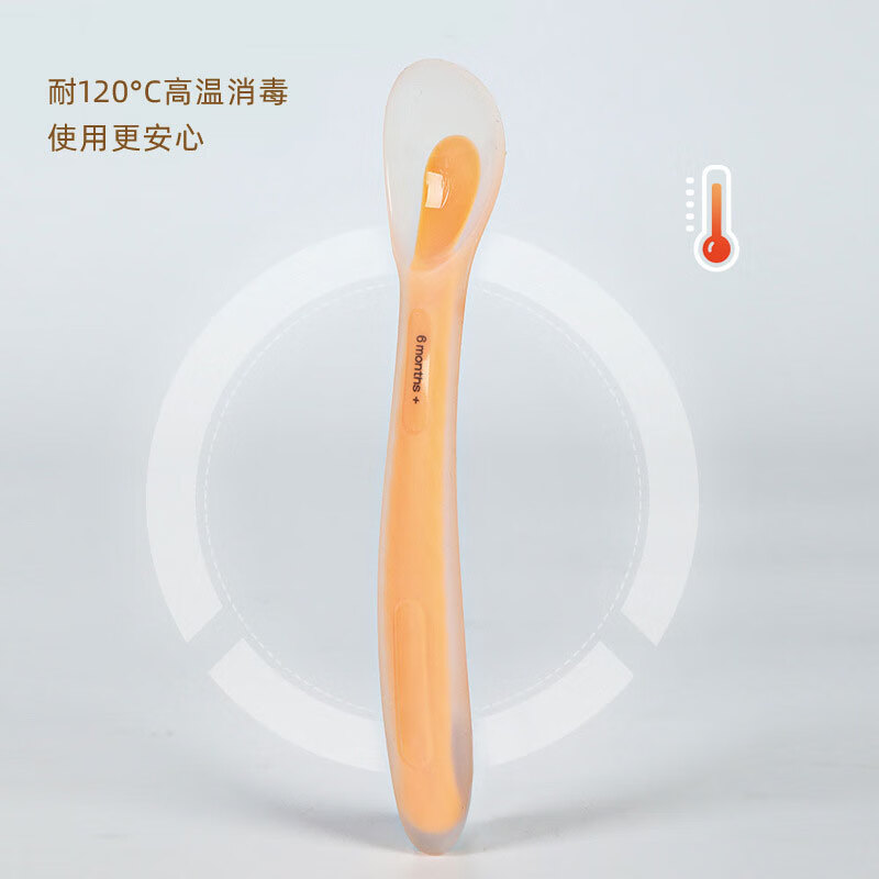 COOKSS Newborn Baby Spoon Children's Silicone Soft Spoon Newborn Food Complementary Spoon Baby Learns to Eat, Water and Breastfeeding Soft Head Spoon