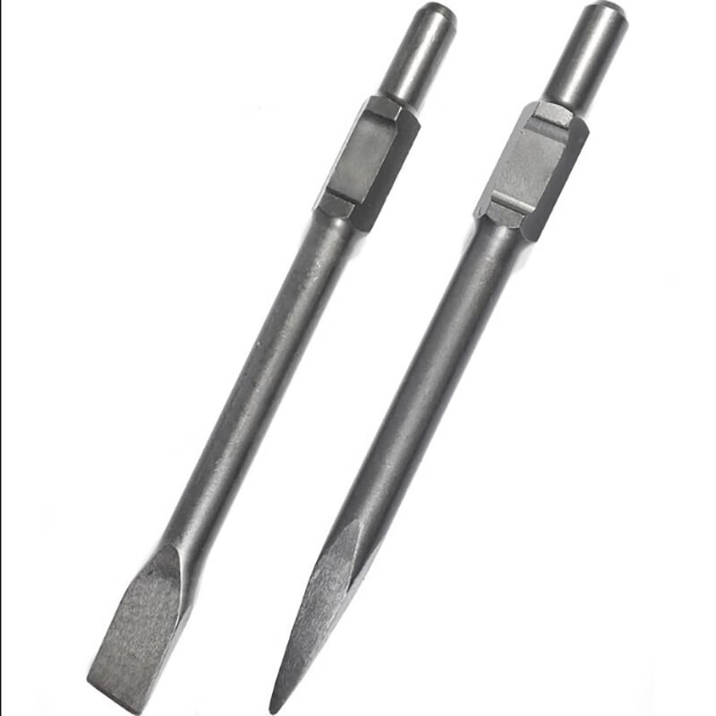 Thunder King Steel large electric pick 65A pointed chisel widened flat shovel concrete 95A electric pick drill tip flat chisel electric pick drill bit extended large electric pick spring steel 30x400 pointed chisel