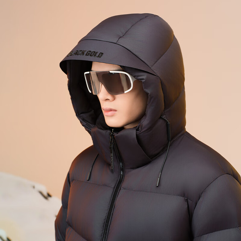 Govan black gold goose down jacket Lei Zong's same function 4.0 five grid new men's short down jacket Haute couture knight black XL