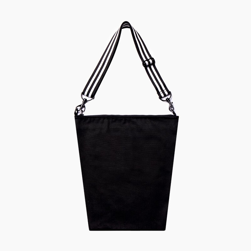 Douban black and white canvas bag black style shoulder bag large capacity canvas bag black white couple bag