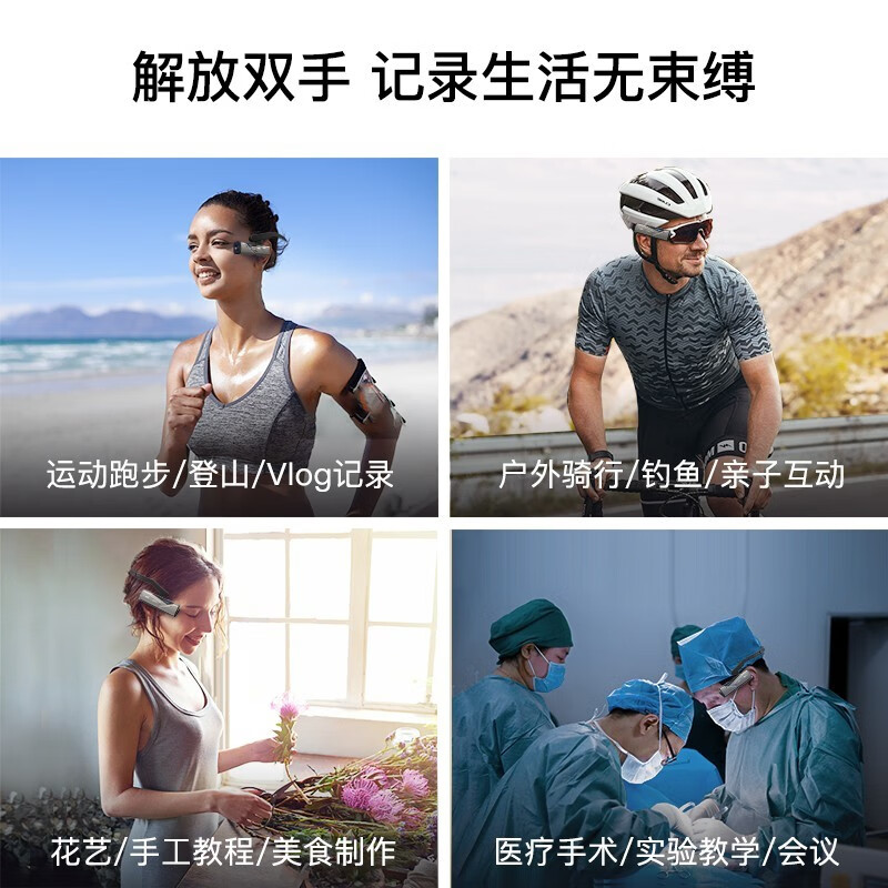 Oda 26 top sports camera丨First-person shooting EP8 smart head-mounted camera thumb camera 4K portable fishing live camera law enforcement recorder entry recommendation EP7 standard version + 256G speed card