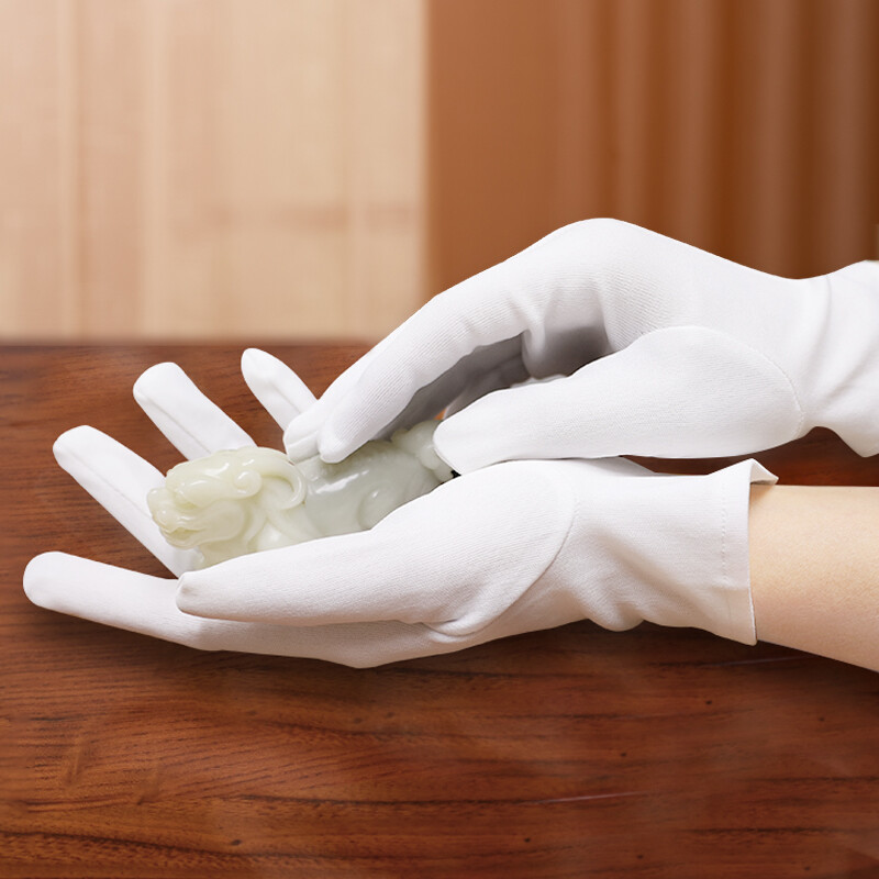 Xinyue Changhui Labor Protection Gloves White Gloves Thin Etiquette Gloves Wenwan Gloves Equestrian/Preview Gloves Men and Women/No Snaps 5 Pairs F31009