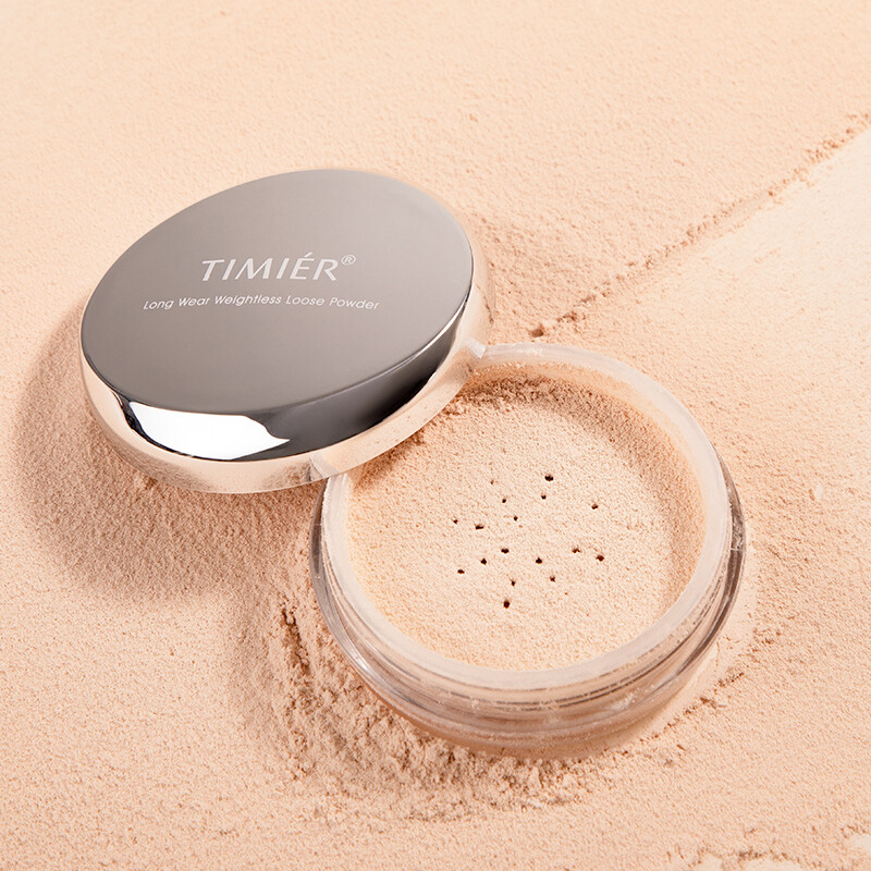 Tingmei Loose Powder Makeup Official Flagship Store Genuine Long-lasting Non-removing Makeup Waterproof and Sweatproof Tingmei’s old domestic fine glitter powder Bright color 2# suitable for skin tone